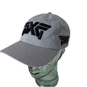 PXG Hat Cap Strap Back Mens Gray Parsons Xtreme Golf Logo Adjustable Performance